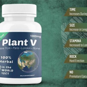 12 Count Bottle Miracle Leaf PLANT V 100% Herbal Male Supplement